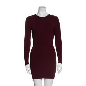 ALC mini long sleeve ribbed knit dress